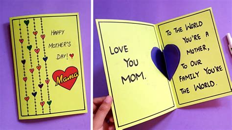 Make Your Mom Feel Special With A Custom Diy Mothers Day Paper Card Mother Day Card 2023