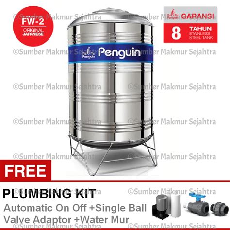 Jual kran tanki air ibc 2 inch kempu toren 1000l dengan harga rp.225000 hanya di tokopedia. Jual Tangki air Stainless Penguin 1000 liter - TBSK1000 di ...