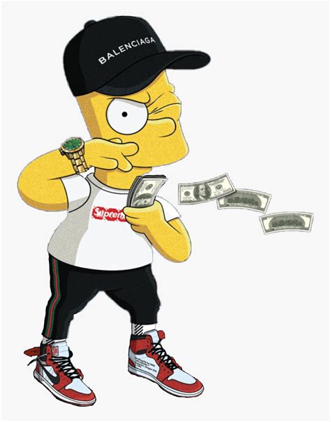 Simpsons Drawing Supreme Bart Simpson Trap Png
