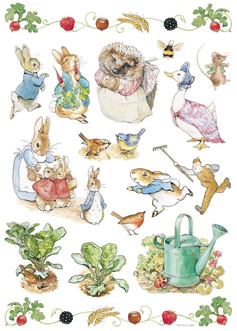 Beatrix potter apple dappley nursery rhymes kids room home decor wall picture 8x10 art print massive saving, order now! Beatrix Potter Wall Decals - RosenberryRooms.com | Beatrix potter illustrations, Peter rabbit ...