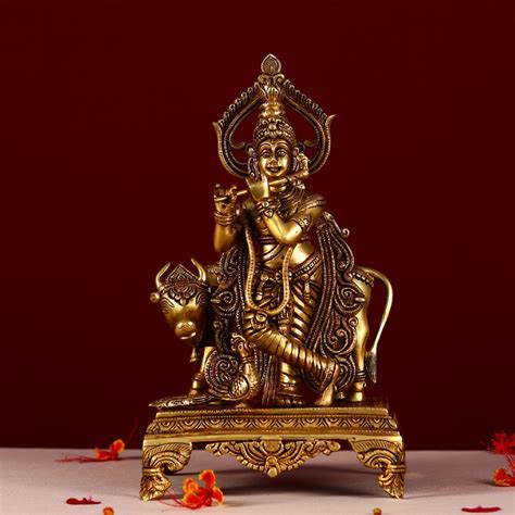 Buy This Brass Krishna Idol Height 14 Inch Devsabha