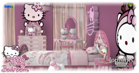 Download my first attemp to make clothes for sims 4 >.< source: Jom Sims Creations: Hello kitty kidsroom • Sims 4 Downloads