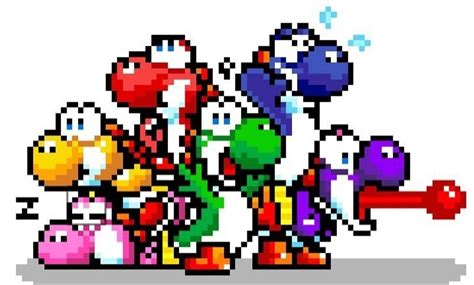 Yoshi Pixel Art Mario Nintendo Pixelart Pixel Art Dreaming