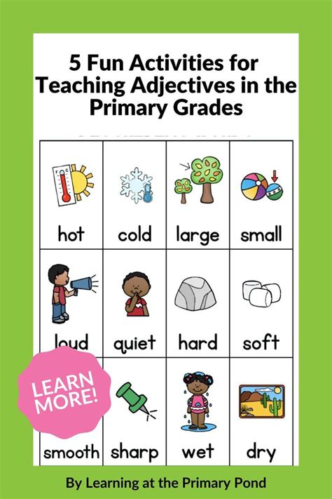 5 Fun Activities For Teaching Adjectives In The Primary Grades