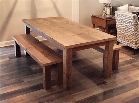 Aldridge washed wood dining bench. Reclaimed Wood Farmhouse + Rustic Dining Tables | Arcadia ...
