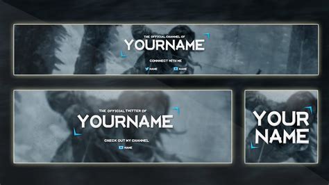 Gaming Youtube Banner Template Stream Design Elements