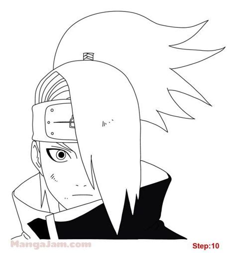 How To Draw Deidara From Naruto MANGAJAM Com Naruto Sketch Naruto Drawings Anime Drawings