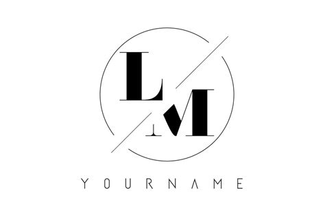 Lm Letter Logo With Cutted And Intersected Design 5039289 Vector Art At