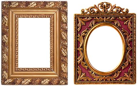 Download Frame Carved Gold Baguette Filigreed Ornam - Bingkai Foto