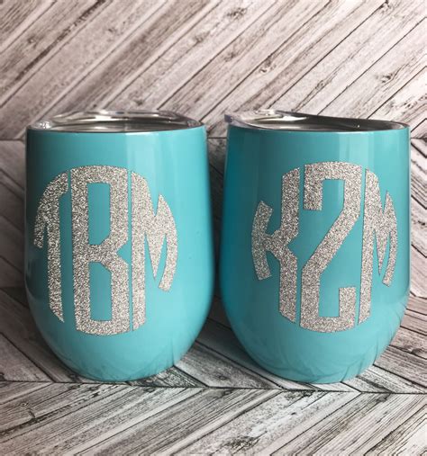 Monogrammed Stainless Steel Wine Tumbler With Lid Personalized Etsy Handmade Personalized