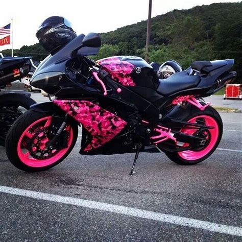 Pink Street Motorcycle Girl Motorcross Bike Bike Photoshoot