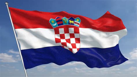 The national flag of croatia features three main colors in its horizontal triband. Waving Croatian Flag, HD Stock Footage Video 3319790 | Shutterstock