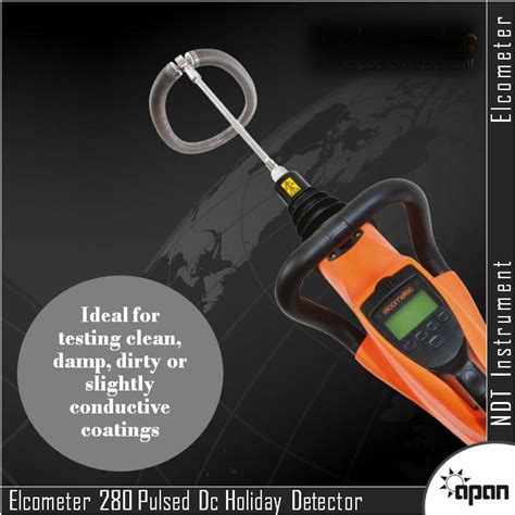 The elcometer 280 is a 'stick type' holidaydetector which has been designed to makepulsed dc high voltage holiday detectionsafer, easier and more reliable than everbefore. Elcometer 280 Pulsed DC Holiday Detector - Elcometer 280 ...