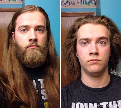 25 Before And After Pictures Of Men Who Shaved Their Beards Mutually