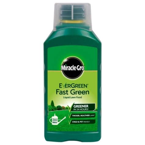 It offers lawn care products, such as lawn fertilizers, grass seed. Miracle-Gro EverGreen Fast Green Liquid Lawn Food - 1 litre