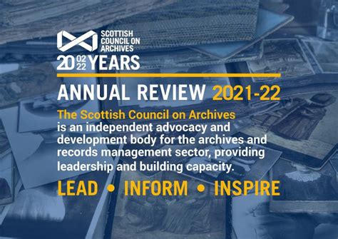 Sca Annual Review 2021 22 Scottish Council On Archives