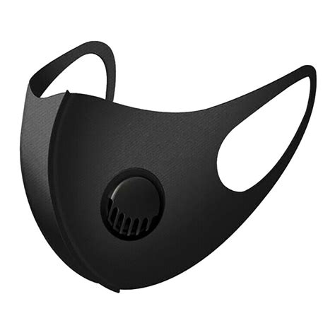Breathable Black Mask With Valves Adult Washable Reusable Masken Anti