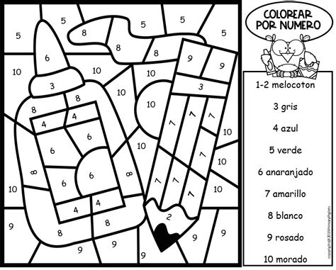 Spanish Color By Number Free Printable - Printable Word Searches