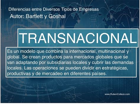 Diferencias Entre Empresas Multinacionales Globales Y Transnacionales