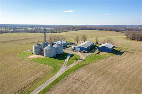 Aerial Of Farm With Grain Silos Located Photograph By Edwin Remsberg