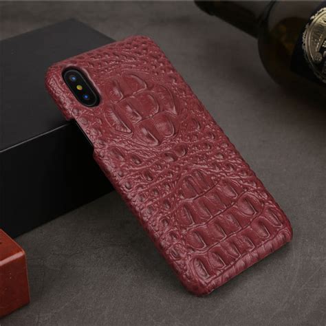 Crocodile Phone Case For Iphone Xs X Apple Genuine Leather Back Cover