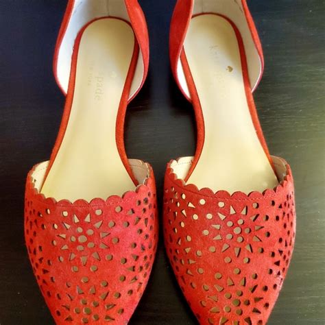 Kate Spade Shoes Kate Spade Red Flats Sz 6 Poshmark