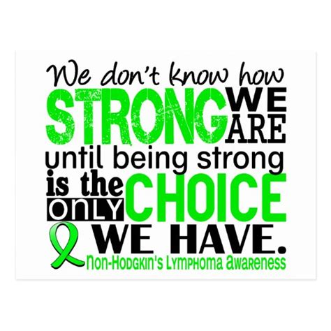 Non Hodgkins Lymphoma How Strong We Are Postcard