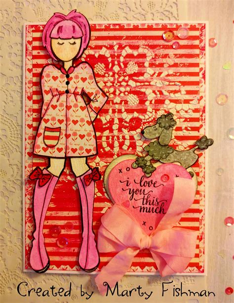 Julie Nutting Gracie Doll Stamp Prima Ornate Lace Stencil Julie Nutting Jan Feb Paper Pad