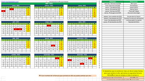 Plantilla Formato De Calendario En Excel