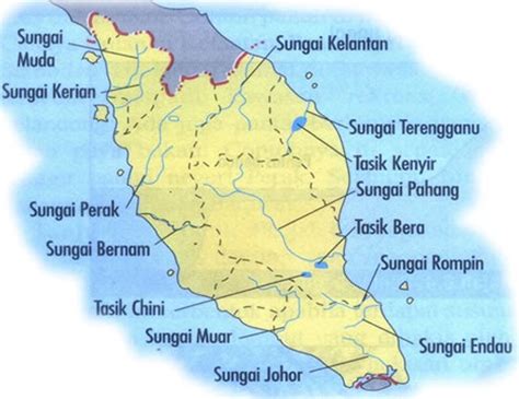 Sungai kapuas yang berada di provinsi kalimantan barat merupakan sungai terpanjang di indonesia. Bentuk Muka Bumi: Saliran di Malaysia