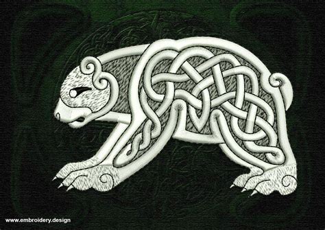 Mystical Celtic Bear Embroidery Design Downloadable 3 Etsy Celtic