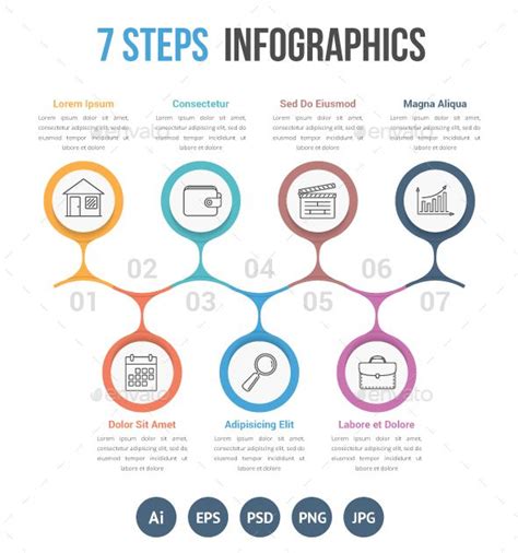 Seven Steps Infographics Infographic Infographic Template
