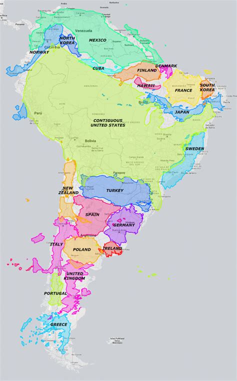 The True Size Of South America Vivid Maps
