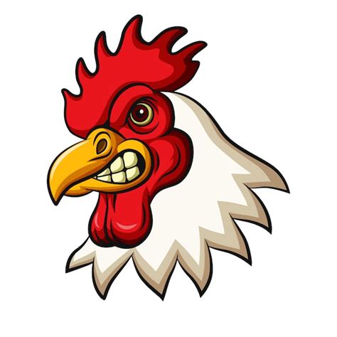 Premium Vector Chicken Rooster Head Mascot Design