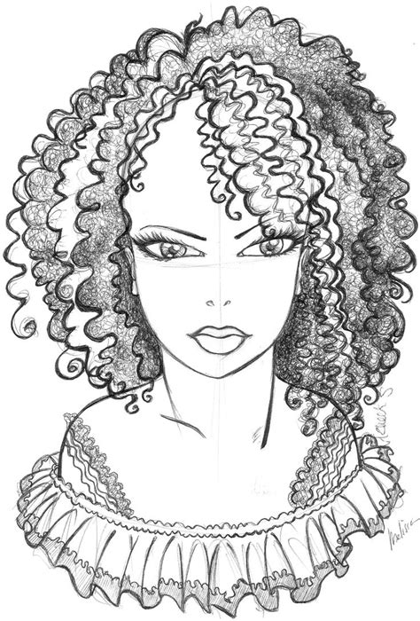 Black Girl Afro Drawing At Getdrawings Free Download