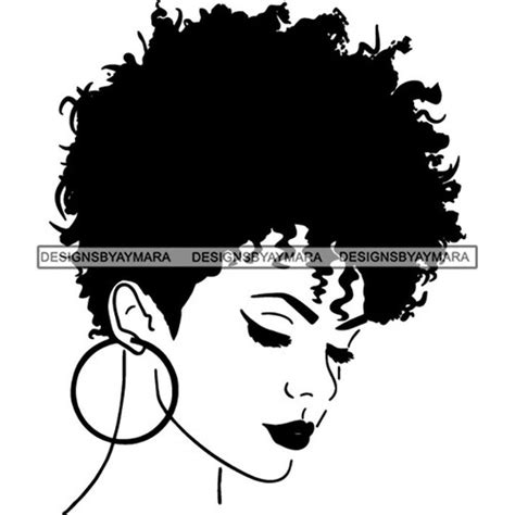 Short Hair Svg Black Woman Bundle Png Dxf Eps Vector Files Etsy