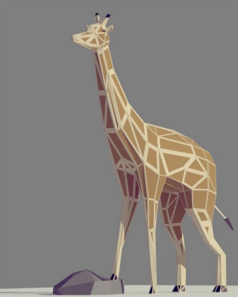 Artstation Giraffe Low Poly