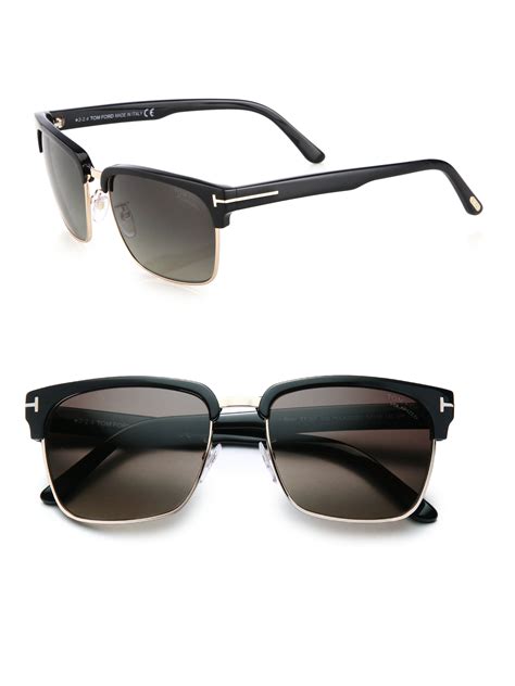 tom ford river 57mm square sunglasses in black for men lyst