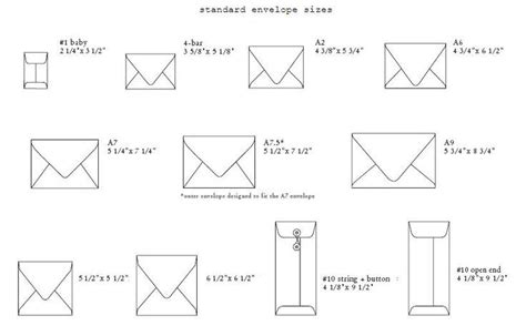 Envelope Size Chart Standard Sizes For DIY Stationery