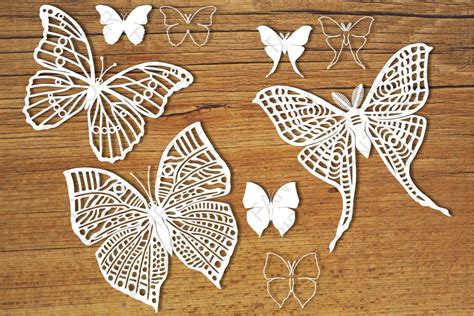 Butterflies set 2 SVG files for Silhouette and Cricut.