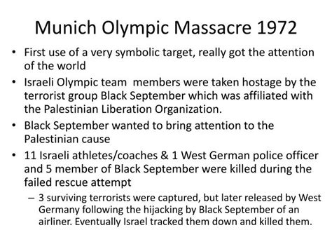 Ppt Munich Olympic Massacre 1972 Powerpoint Presentation Id2444578