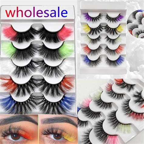 5pair Butterfly Colored False Eyelashes Cosplay Partyand Daily Eye Makeup