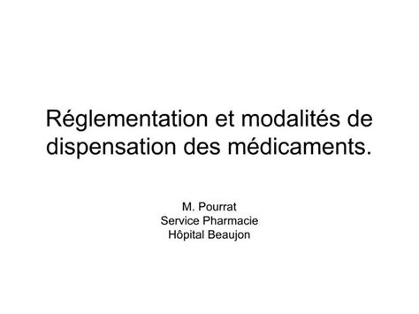 PPT R Glementation Et Modalit S De Dispensation Des M Dicaments PowerPoint Presentation ID