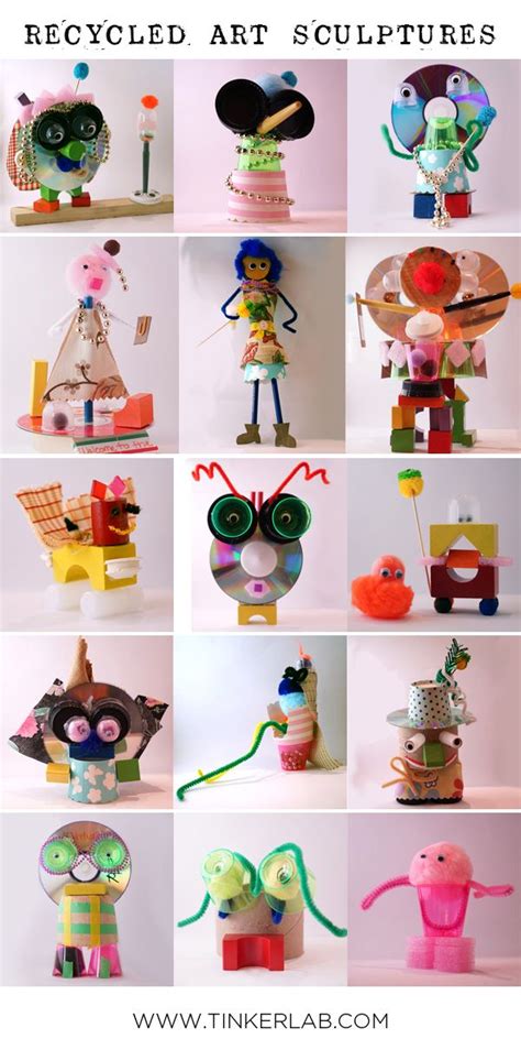Juegos con materiales reciclados ignacio pérez hernández www.recursosprimariaua.blogspot.co m. Manualidades recicladas: el juego de las esculturas ...
