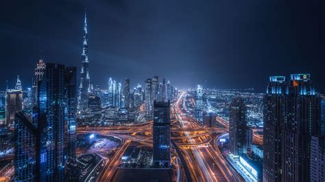Building With Lights United Arab Emirates Dubai Hd Travel Wallpapers Hd Wallpapers Id 49281