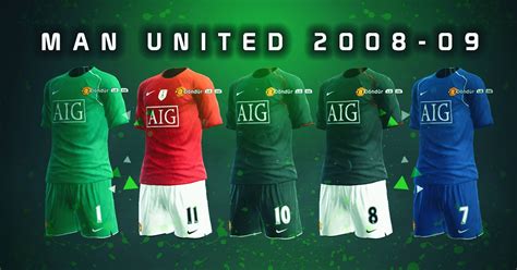 Featuring the red devil's trident. pes-modif: PES 2013 Manchester United 2008-09 Kits