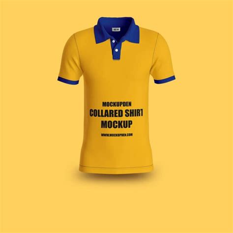 Free Collared Shirt Mockup Psd