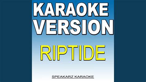 Riptide Karaoke Instrumental Version Youtube