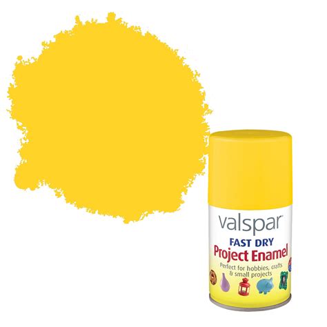Valspar Fast Dry Buttercup Yellow Satin Enamel Spray Paint 100ml