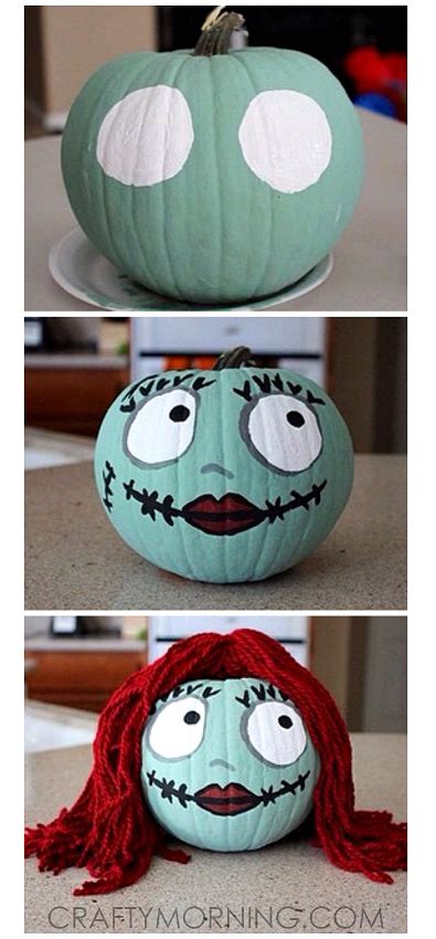 Sally Skellington No Carve Pumpkin For Halloween Nightmare Before